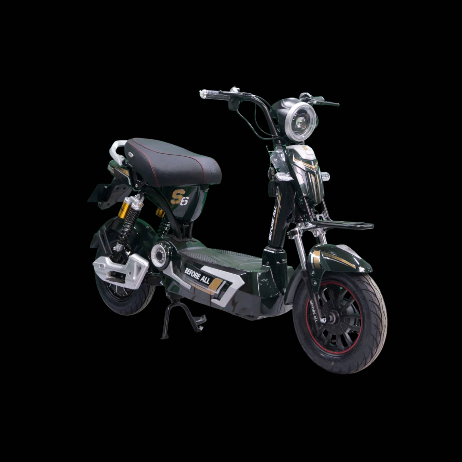 Before All S6 màu xanh rêu - xe đạp điện giá rẻ cho học sinh
